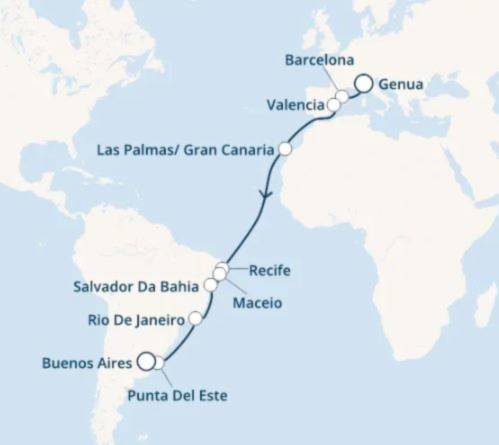 Costa Pacifica Transatlantik Kreuzfahrt Italien Bis Argentinien Traumschiff At